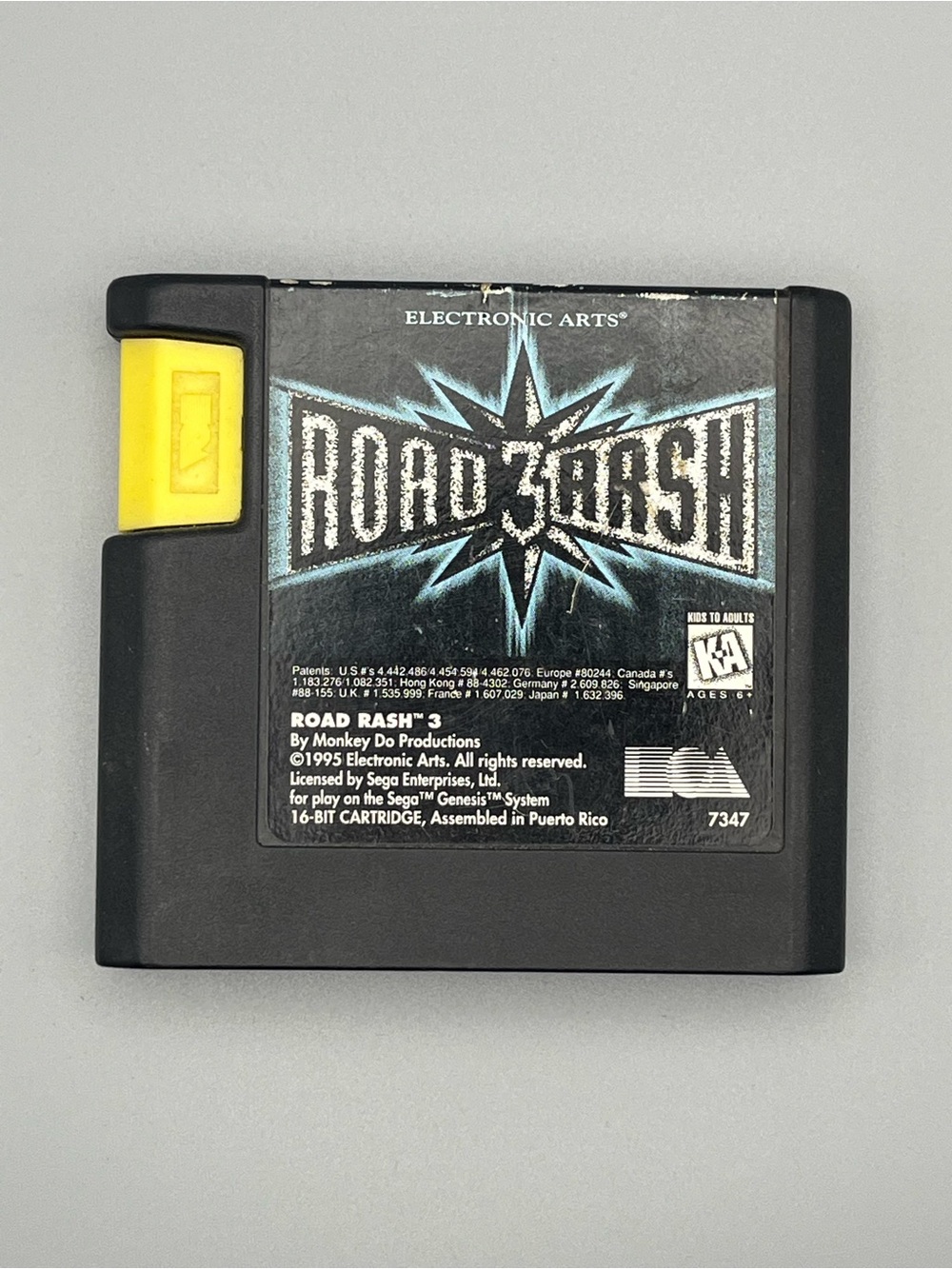 Road Rash 3 Sega Genesis cartridge